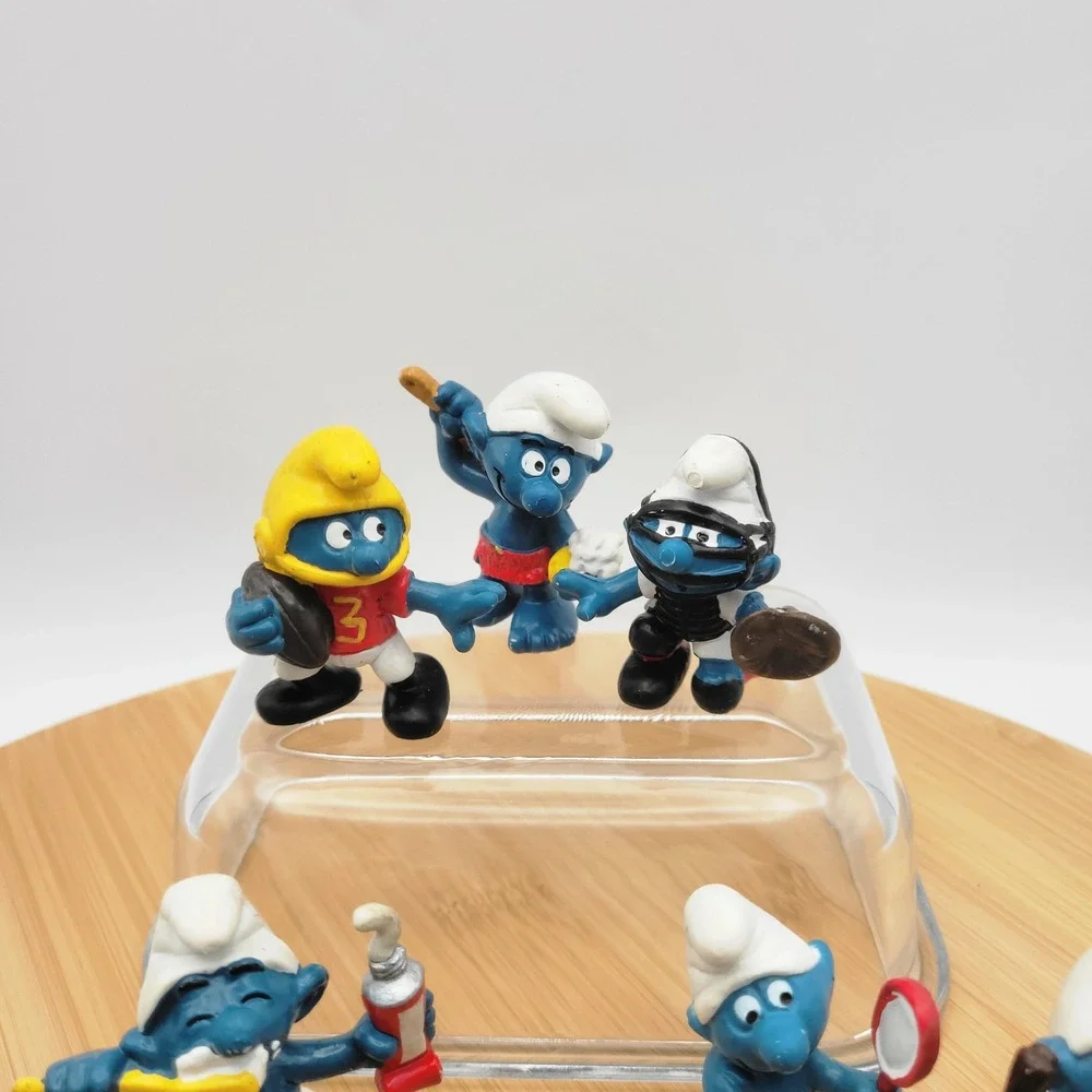 Vintage Schleich Peyo PVC Smurf Figures Lot of 19 Christmas Cowboy Sports 80s